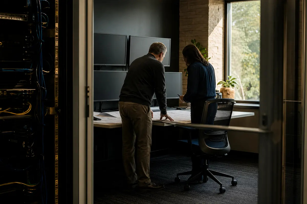Editorial platform planning scene for ROI Dashboard in East Bradford, Pennsylvania