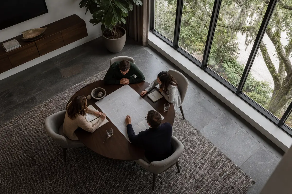 Editorial marketing planning scene for AI SEO in Springfield, Pennsylvania