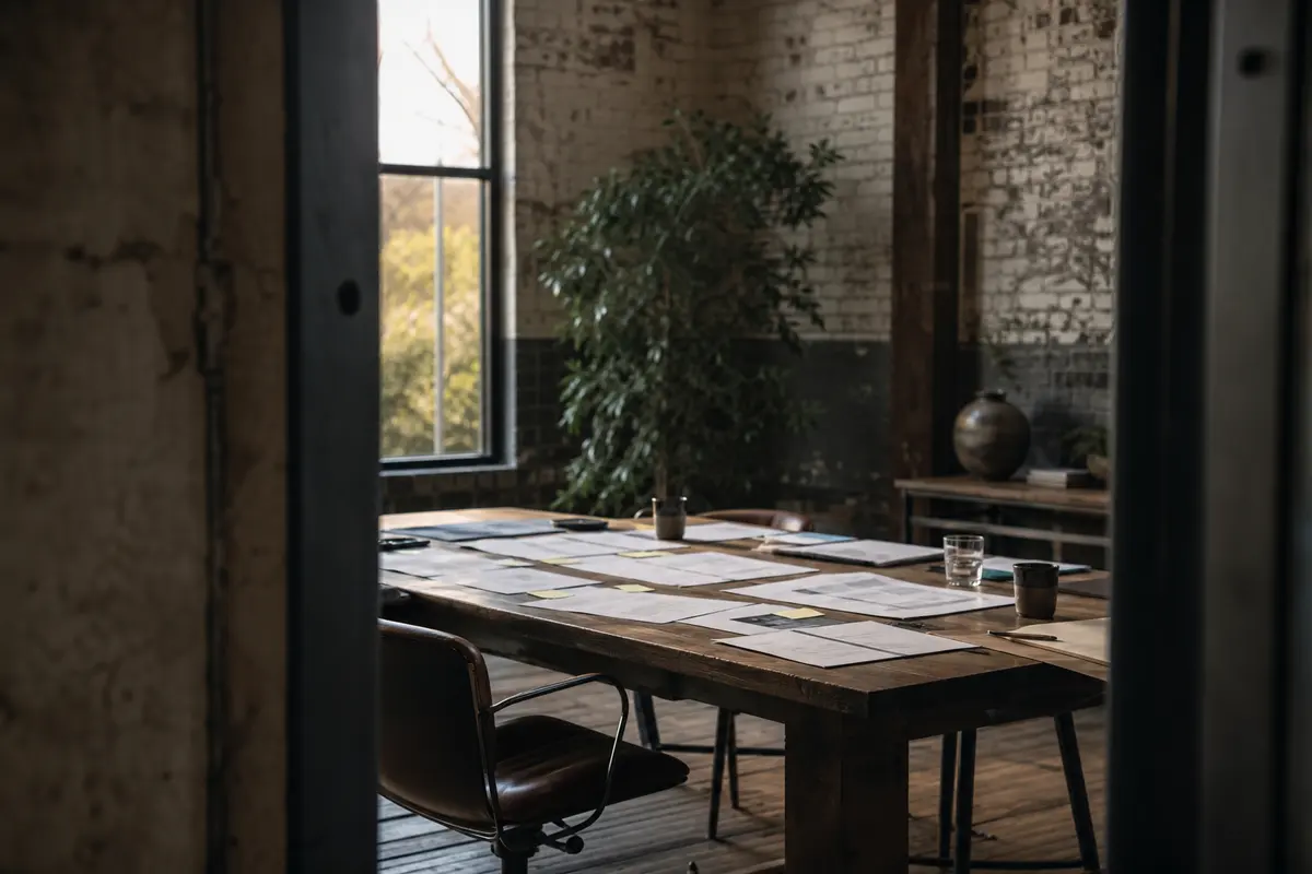 Editorial marketing planning scene for Legal News in Clay, Pennsylvania