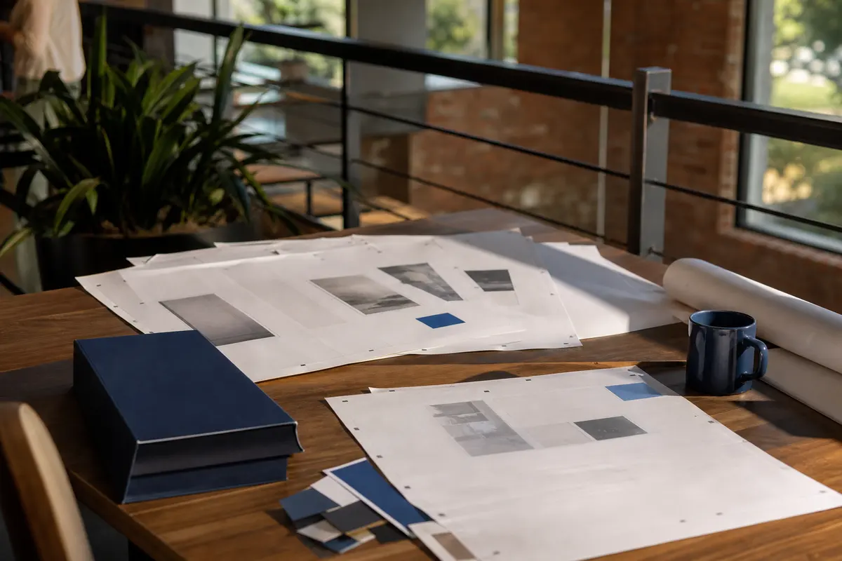 Editorial marketing planning scene for AI SEO in Bloomsburg, Pennsylvania