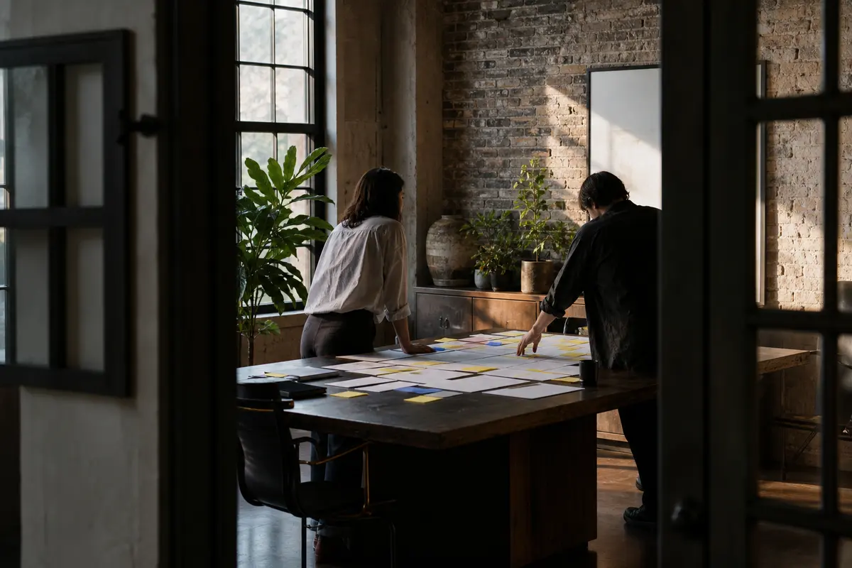 Editorial marketing planning scene for Programmatic SEO in North Cornwall, Pennsylvania