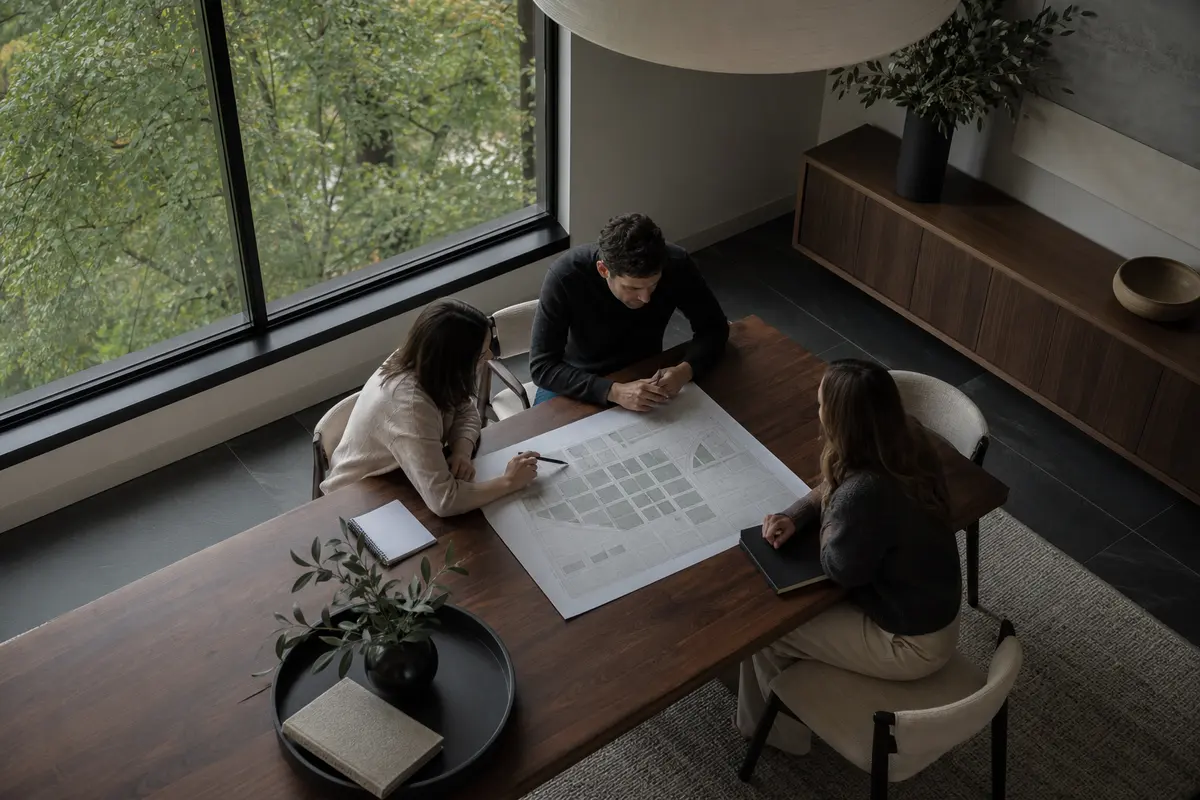 Editorial marketing planning scene for AI SEO in South Whitehall, Pennsylvania