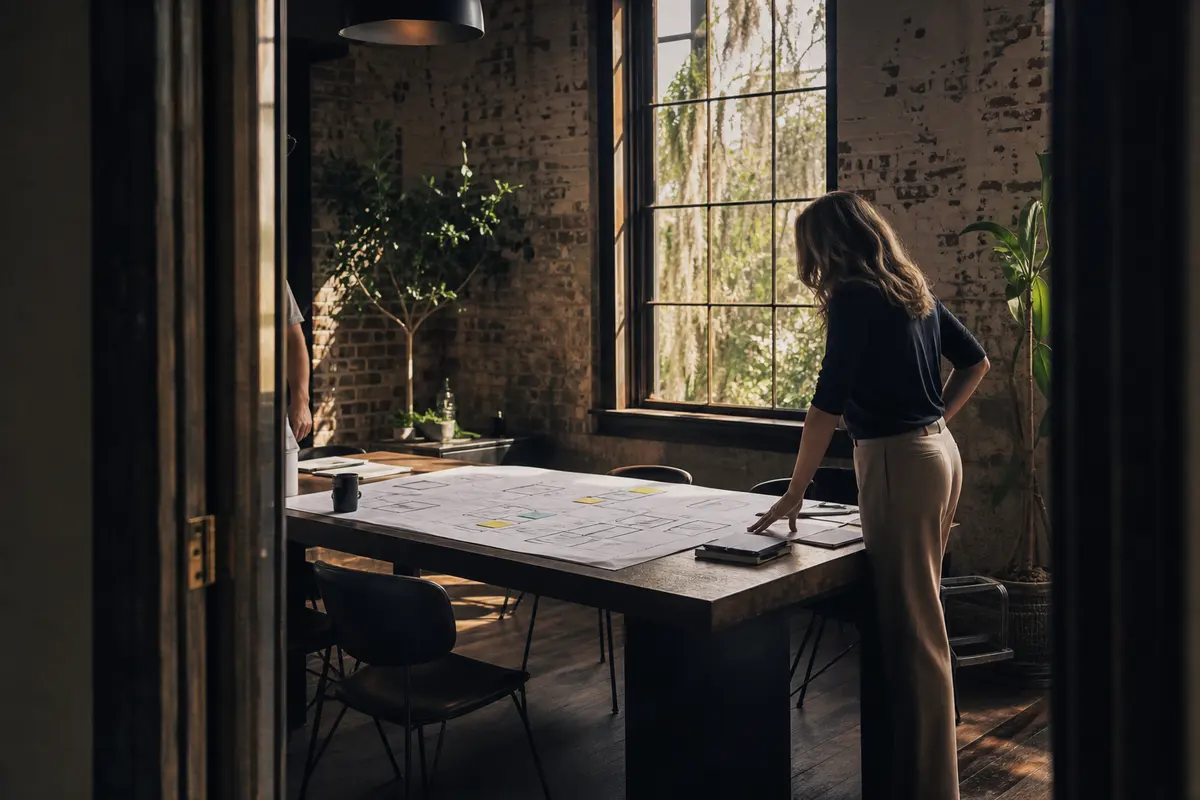 Editorial marketing planning scene for Bushkill, Pennsylvania