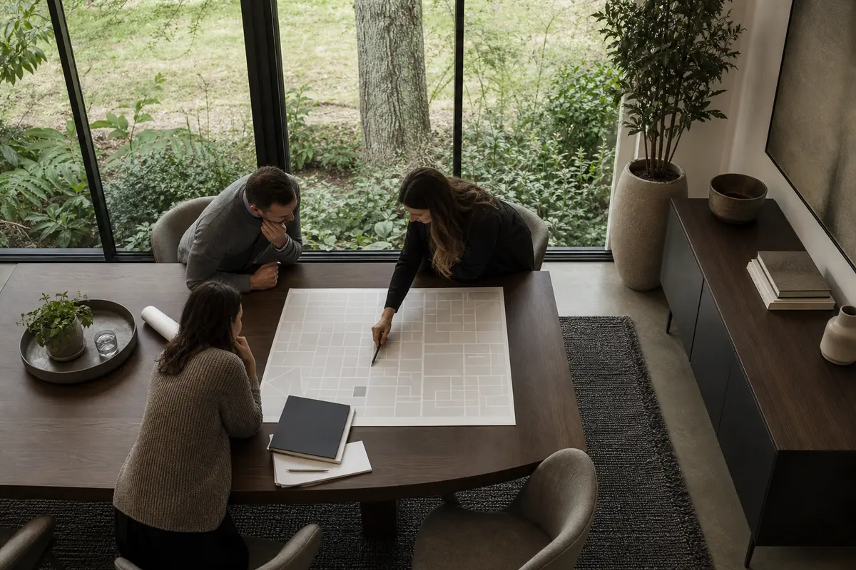 Editorial marketing planning scene for AI SEO in East Allen, Pennsylvania