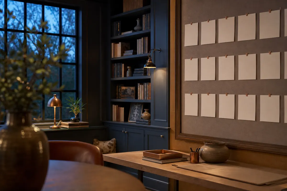 Editorial marketing planning scene for AI SEO in Blooming Grove, Pennsylvania