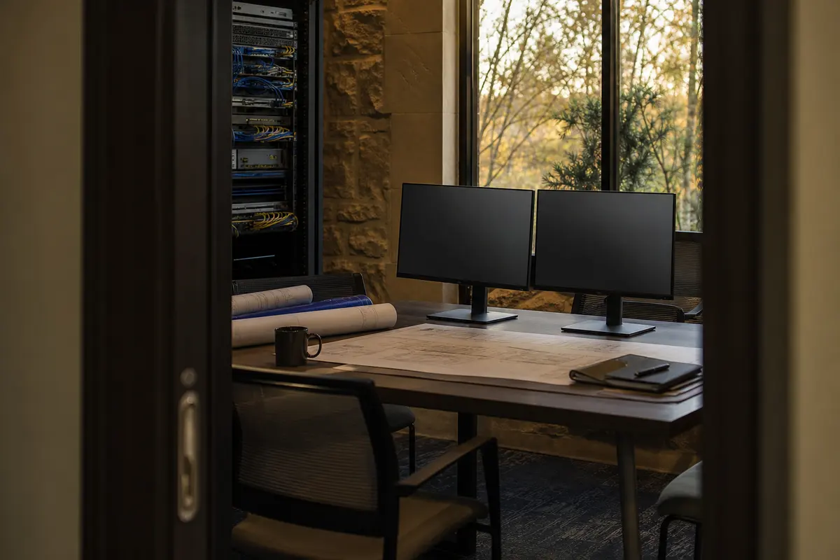 Editorial platform planning scene for Custom Software in Lackawaxen, Pennsylvania
