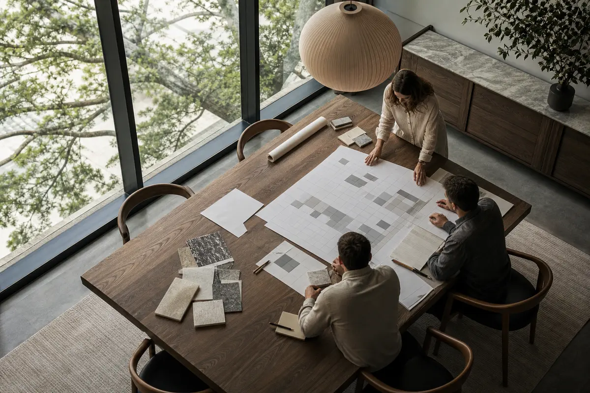 Editorial marketing planning scene for AI SEO in Penn, Pennsylvania