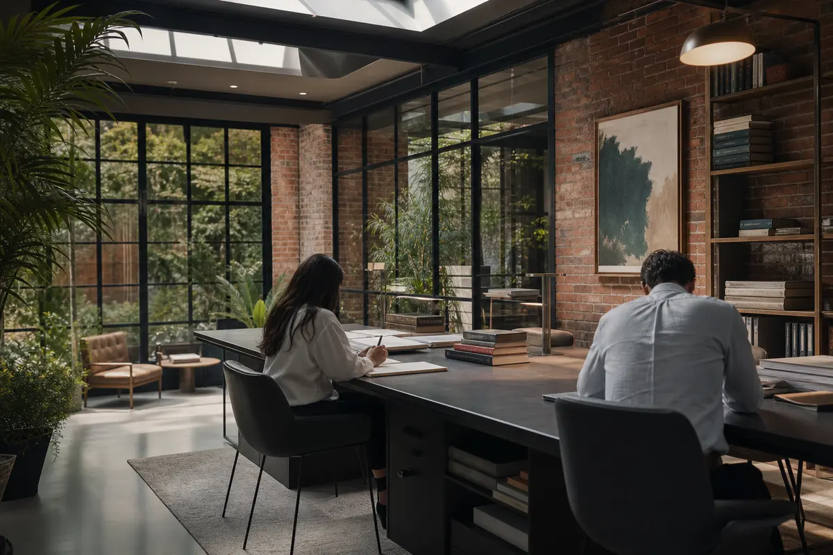 Editorial marketing planning scene for AI SEO in Emmaus, Pennsylvania
