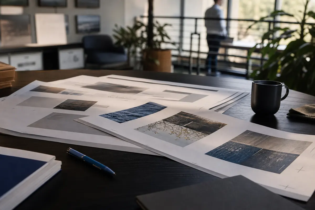 Editorial marketing planning scene for AI SEO in Fairless Hills, Pennsylvania
