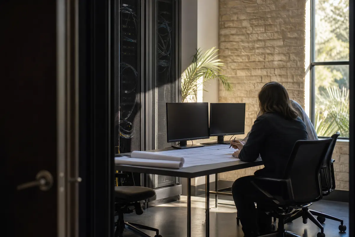 Editorial platform planning scene for Dedicated Hosting in Jefferson Hills, Pennsylvania