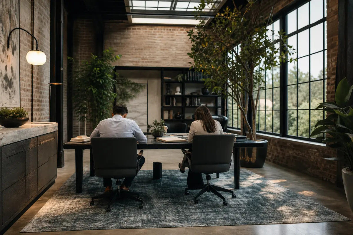 Editorial marketing planning scene for AI SEO in Linglestown, Pennsylvania