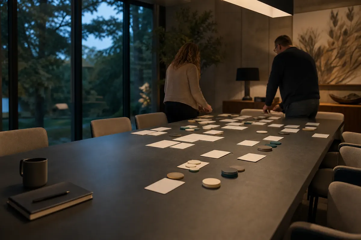 Editorial platform planning scene for ROI Dashboard in Northampton, Pennsylvania