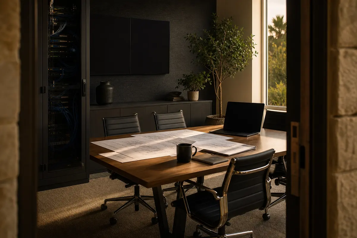 Editorial platform planning scene for Dedicated Hosting in Oreland, Pennsylvania