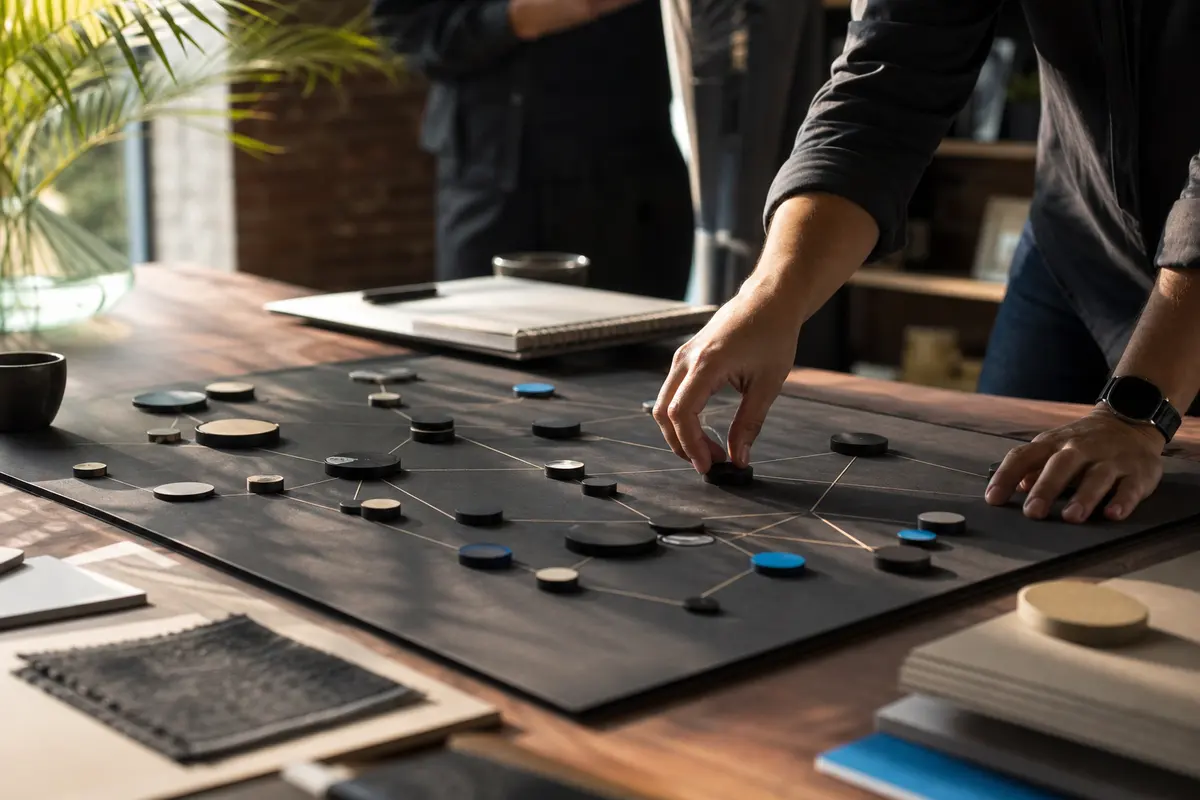 Editorial platform planning scene for Custom Software in Rutherford, Pennsylvania