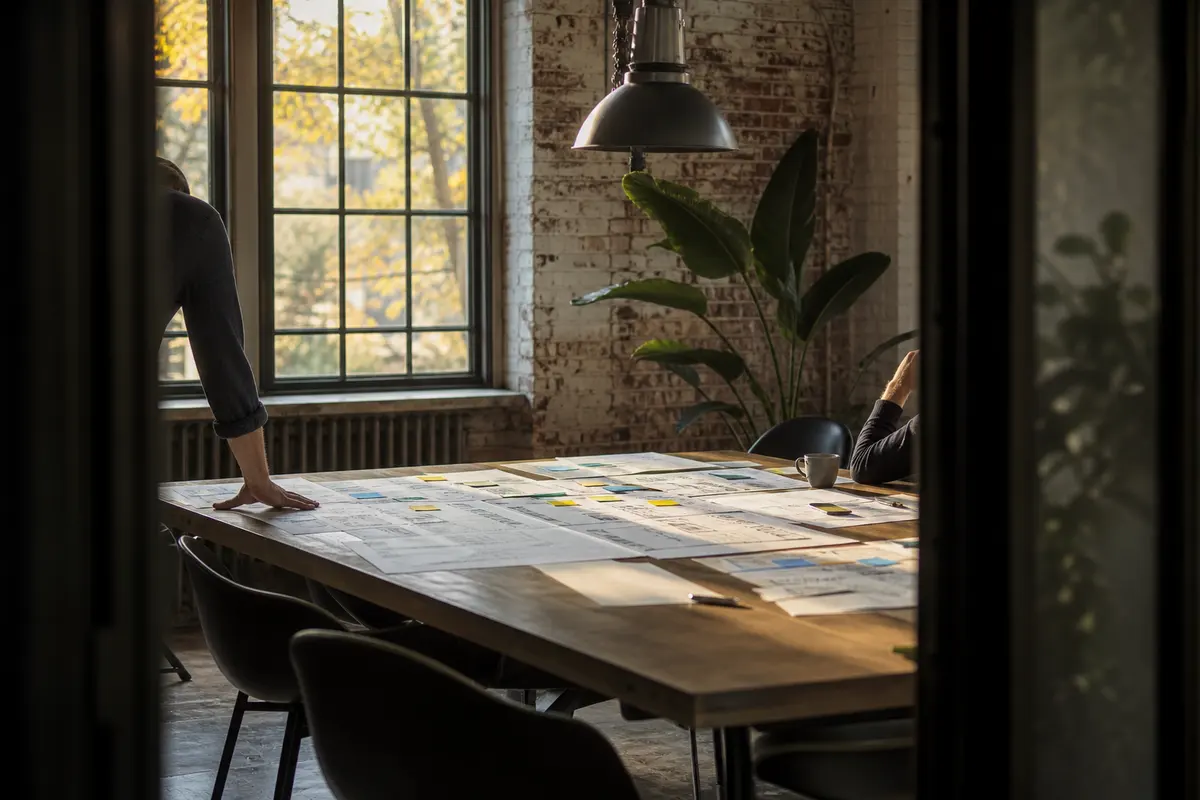 Editorial marketing planning scene for Programmatic SEO in Sharon, Pennsylvania