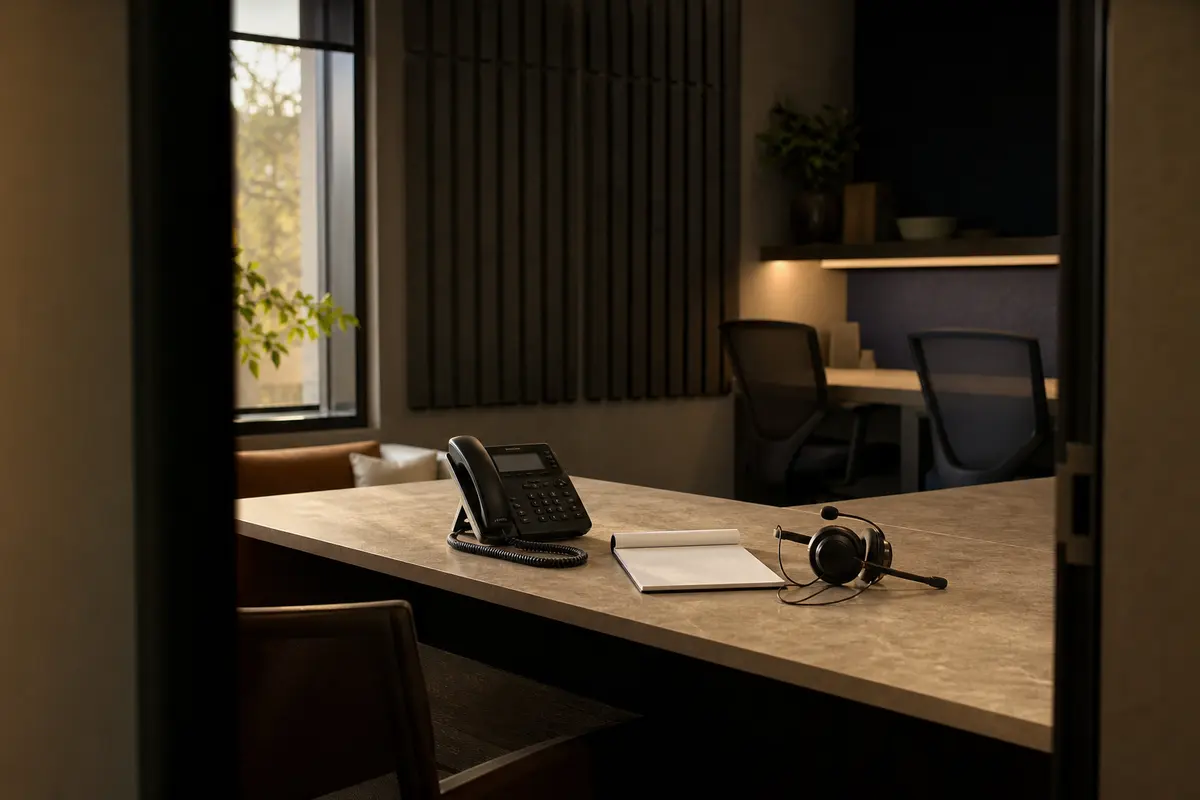 Editorial intake planning scene for AI Answering in Spring House, Pennsylvania