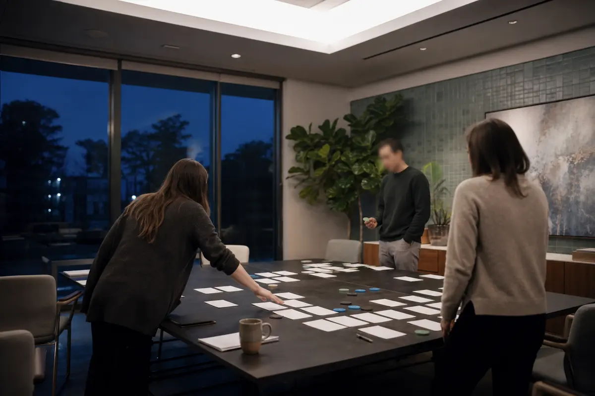 Editorial platform planning scene for ROI Dashboard in Spring House, Pennsylvania