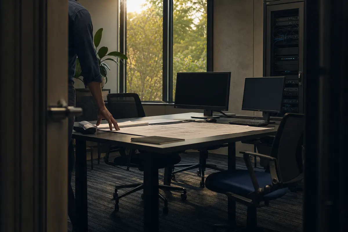 Editorial platform planning scene for Dedicated Hosting in Steelton, Pennsylvania