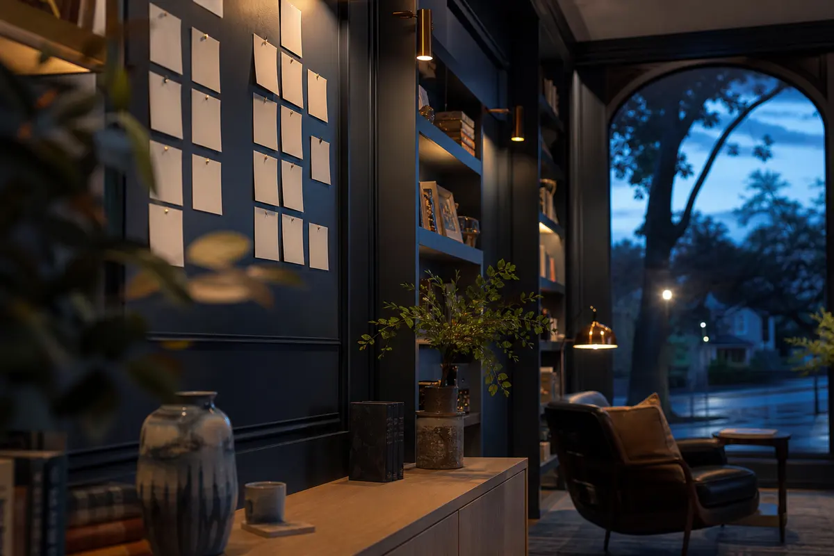 Editorial marketing planning scene for AI SEO in Swissvale, Pennsylvania
