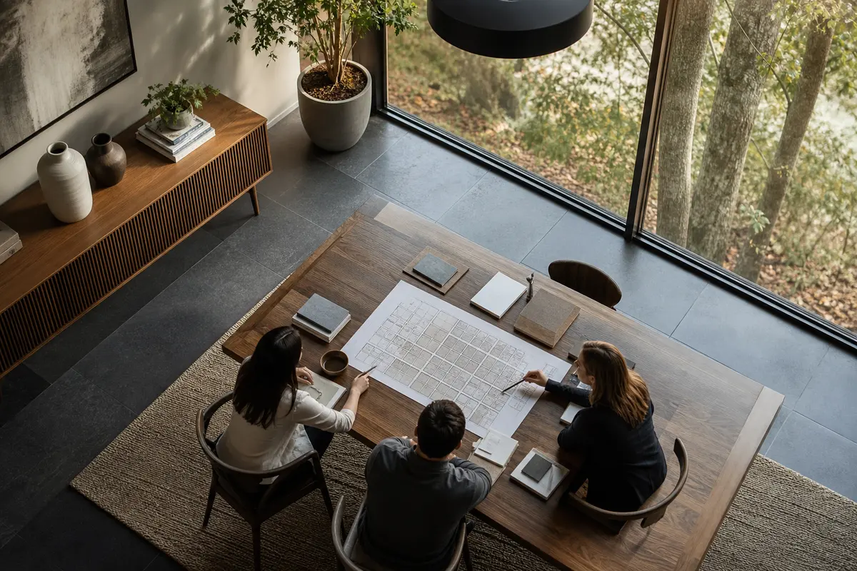 Editorial marketing planning scene for AI SEO in West View, Pennsylvania