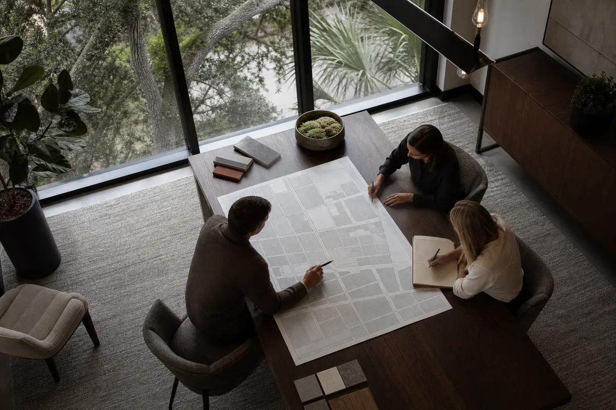 Editorial marketing planning scene for Bluffton, South Carolina