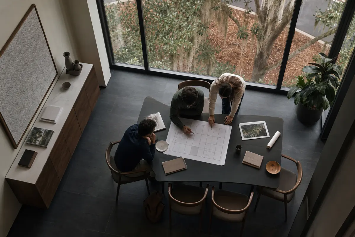 Editorial marketing planning scene for Programmatic SEO in Georgetown, South Carolina