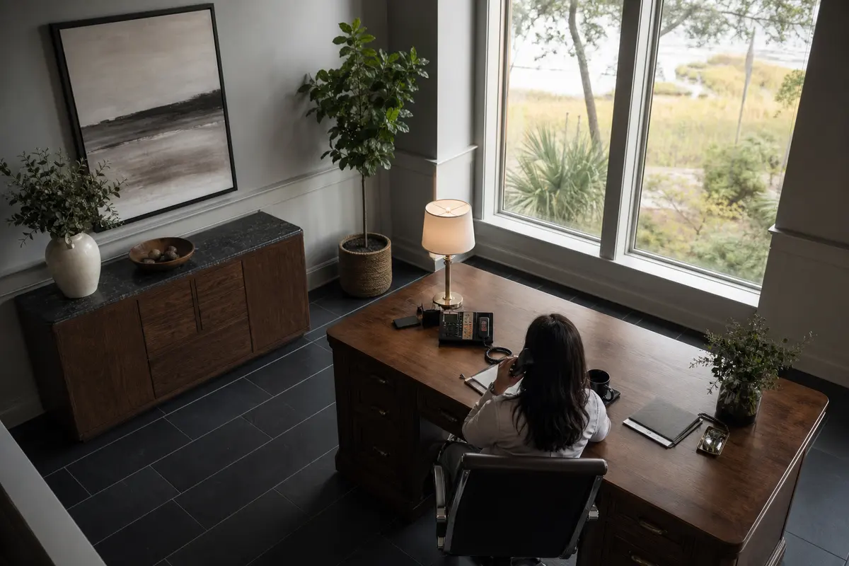 Editorial intake planning scene for Automation in Port Royal, South Carolina