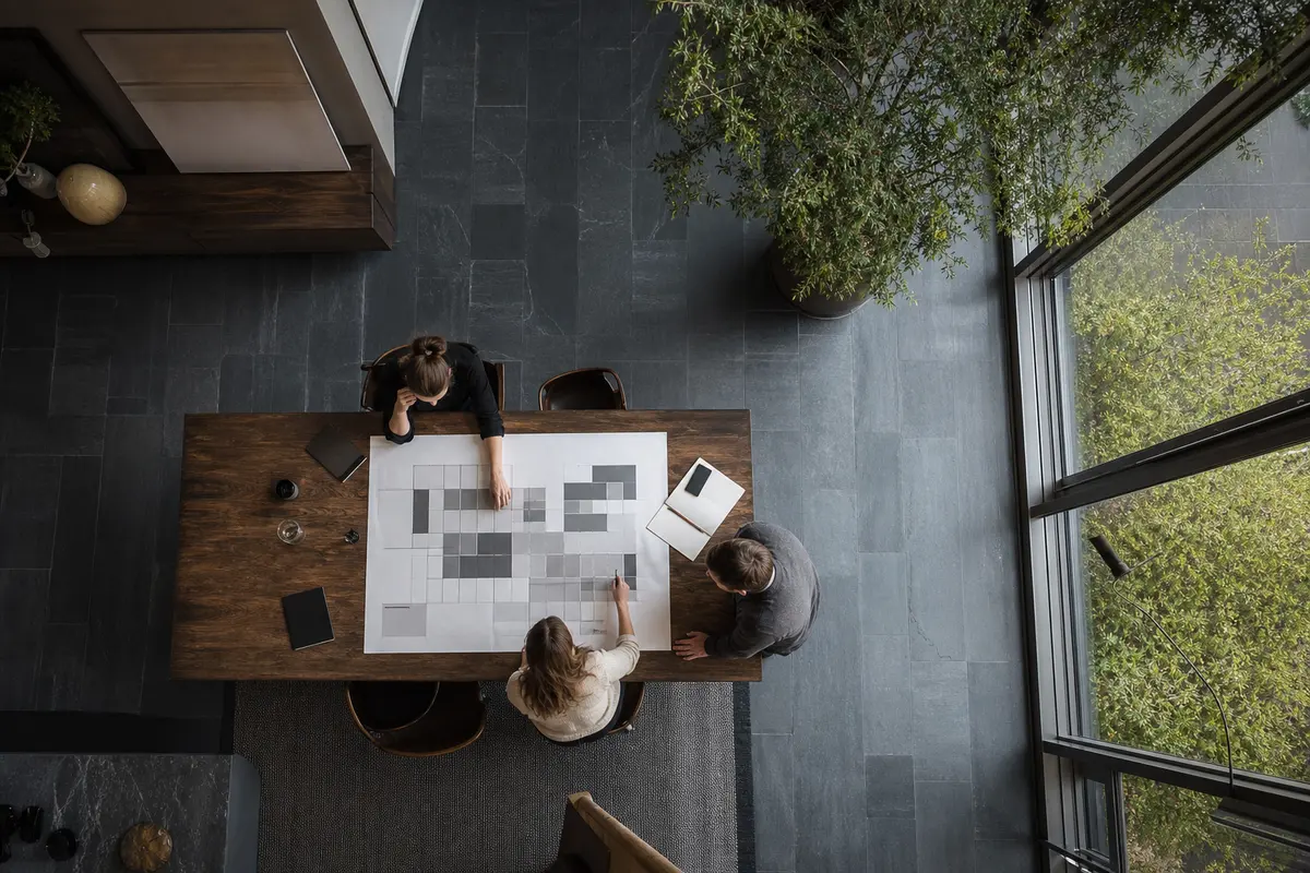 Editorial marketing planning scene for AI SEO in Spartanburg, South Carolina