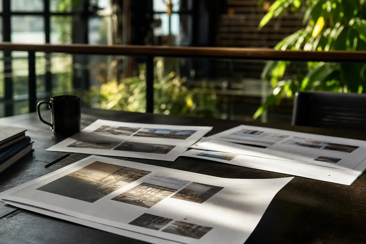 Editorial marketing planning scene for AI SEO in Mitchell, South Dakota