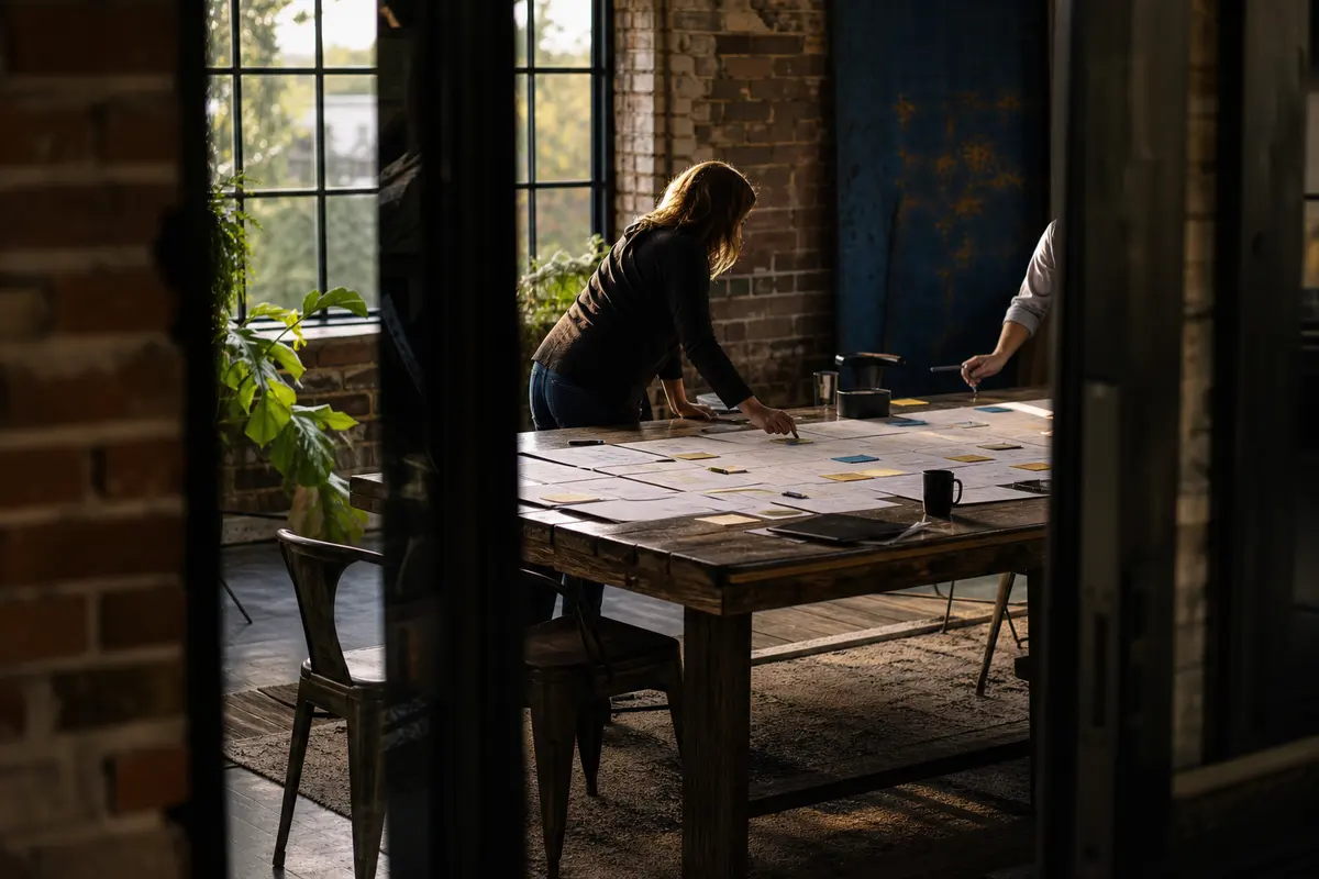 Editorial marketing planning scene for Newport, Tennessee