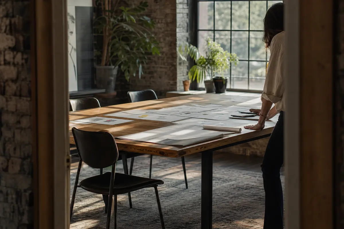 Editorial marketing planning scene for AI SEO in Red Bank, Tennessee