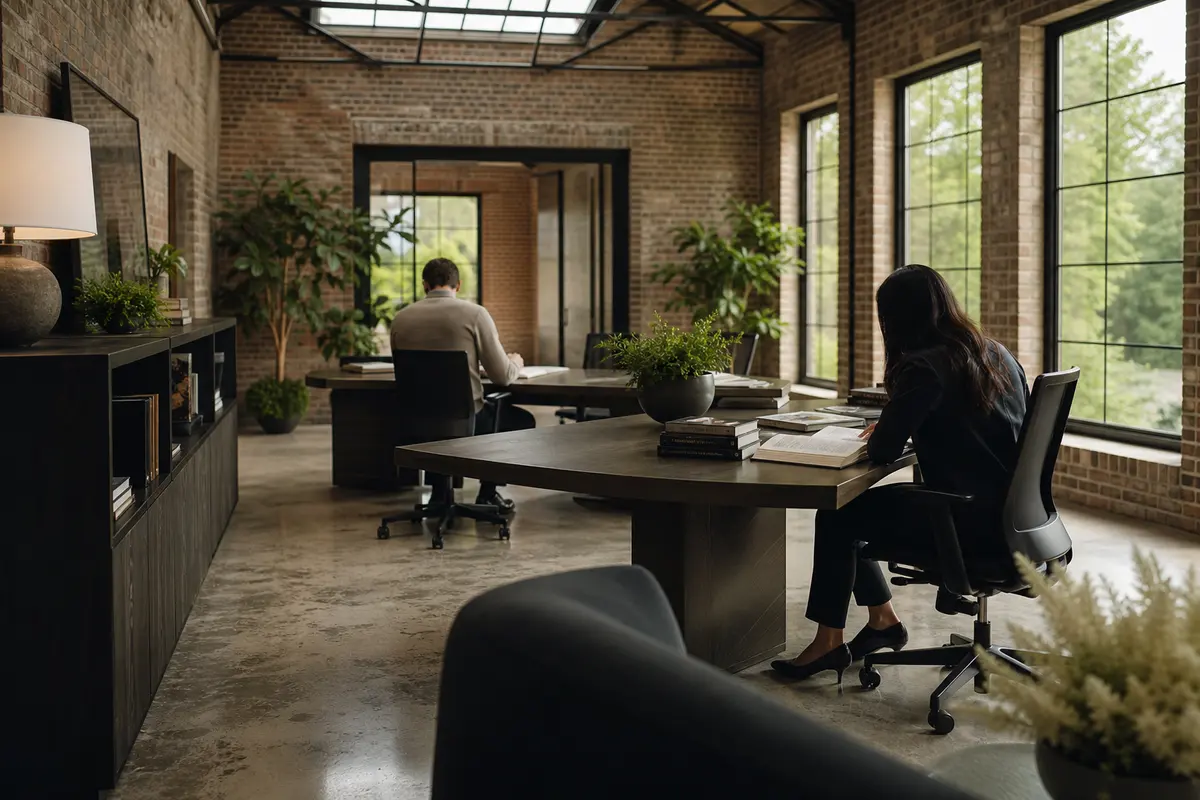 Editorial marketing planning scene for AI SEO in Thompson's Station, Tennessee