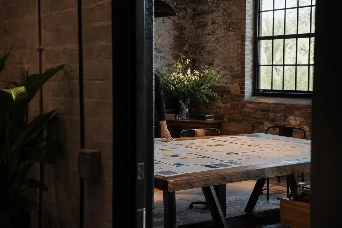 Editorial marketing planning scene for Winchester, Tennessee