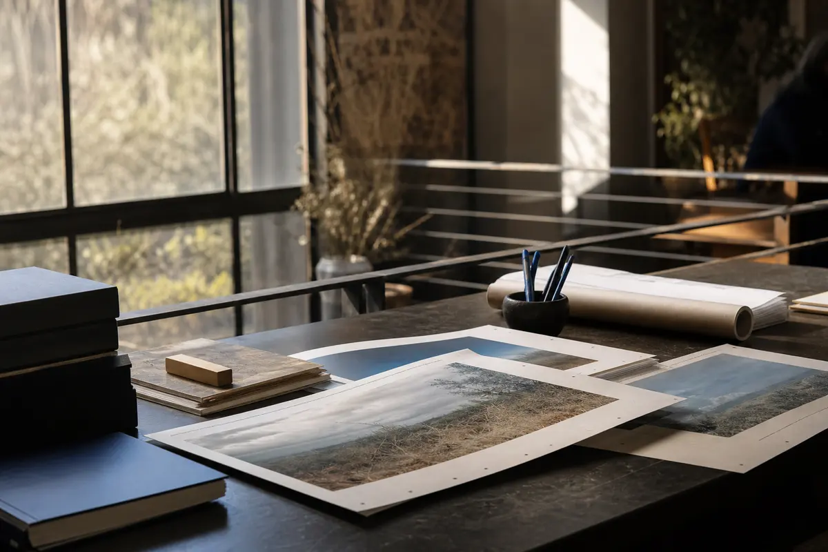 Editorial marketing planning scene for Alpine, Texas