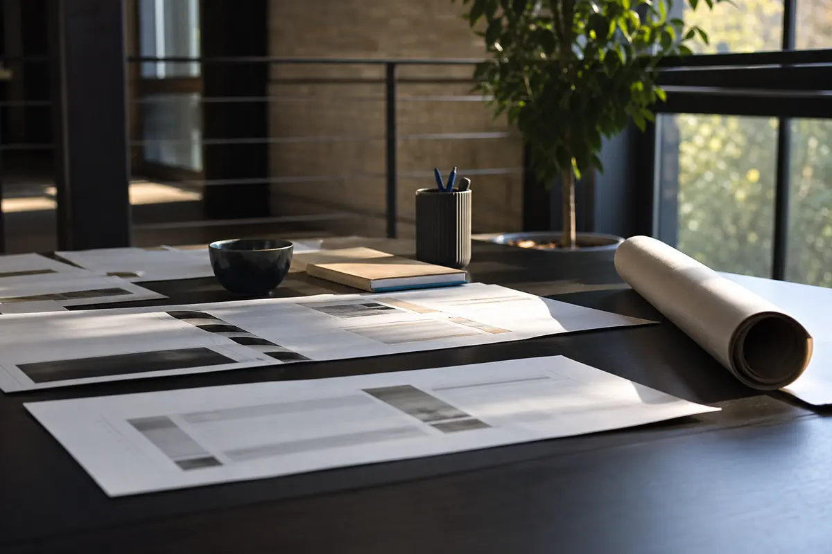 Editorial marketing planning scene for AI SEO in Arlington, Texas