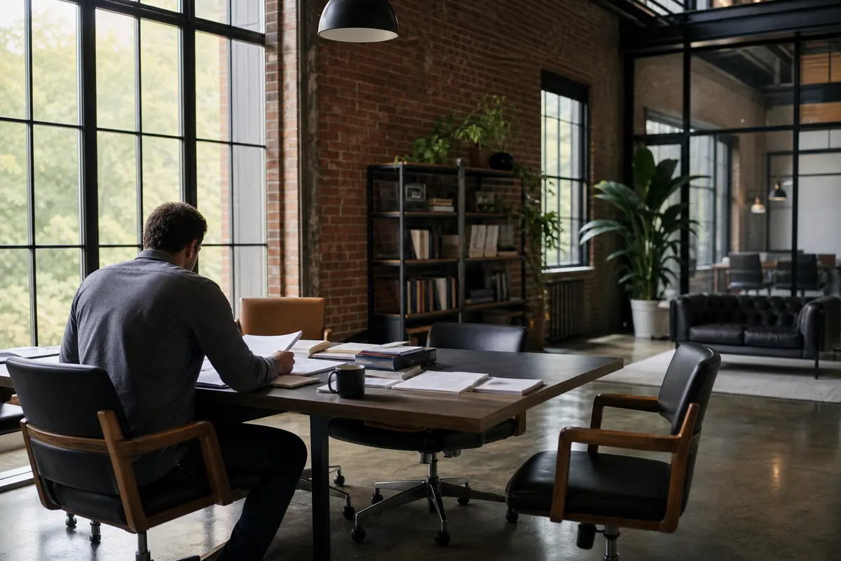 Editorial marketing planning scene for Athens, Texas