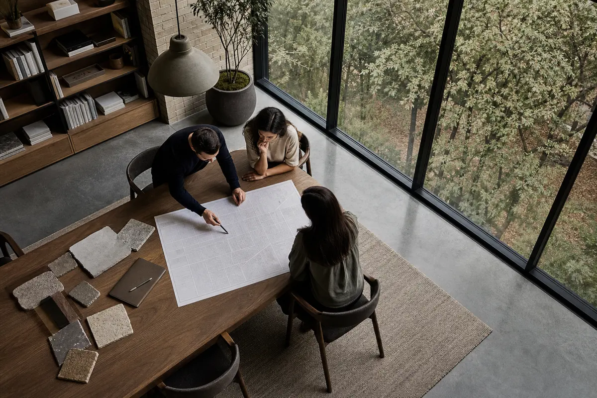 Editorial marketing planning scene for Belterra, Texas