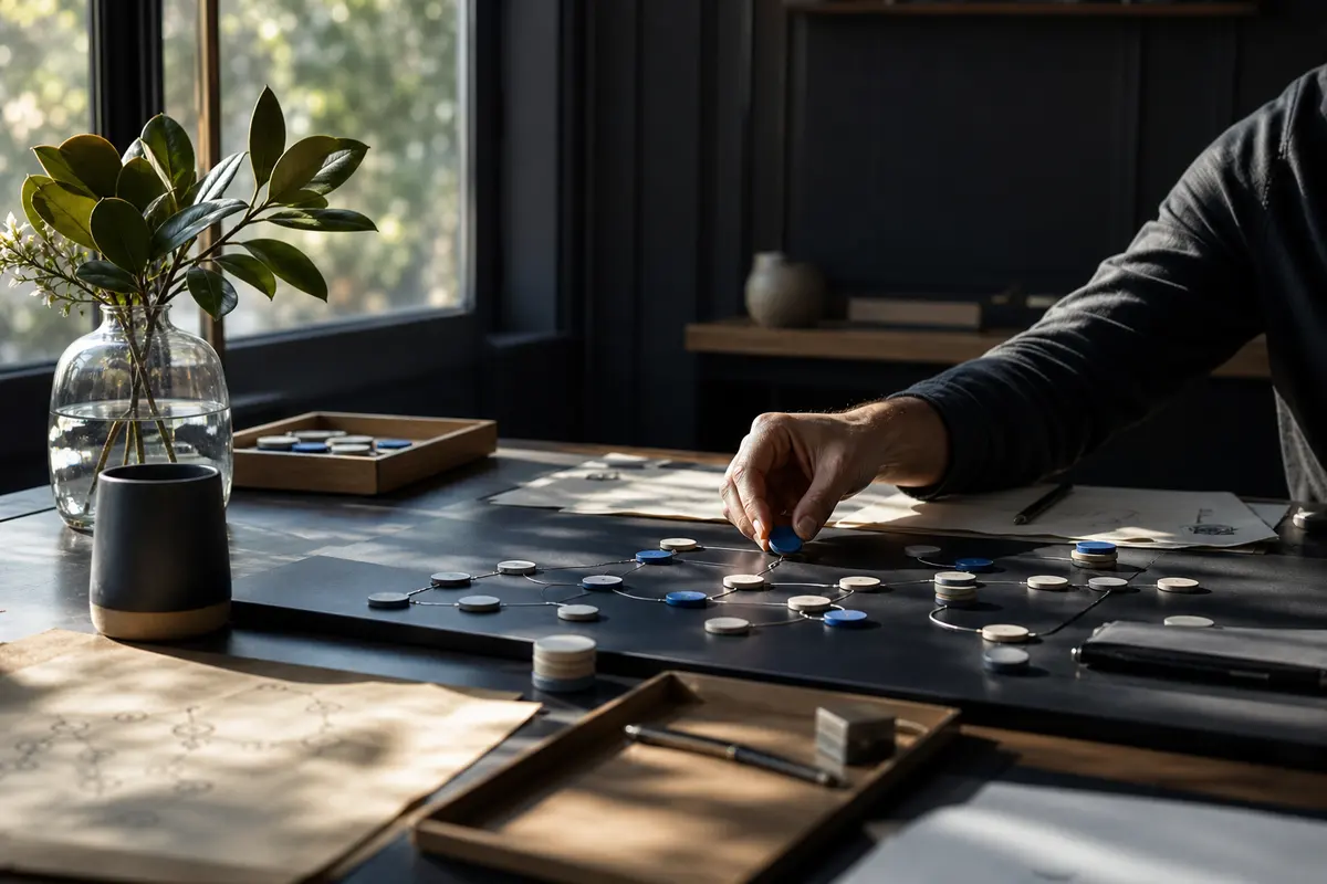 Editorial platform planning scene for Custom Software in Belterra, Texas