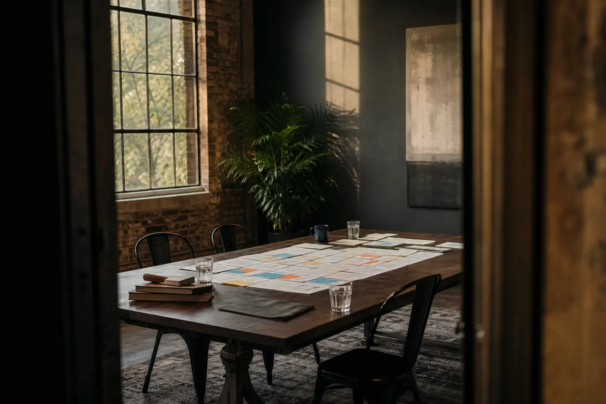 Editorial marketing planning scene for Bridgeport, Texas