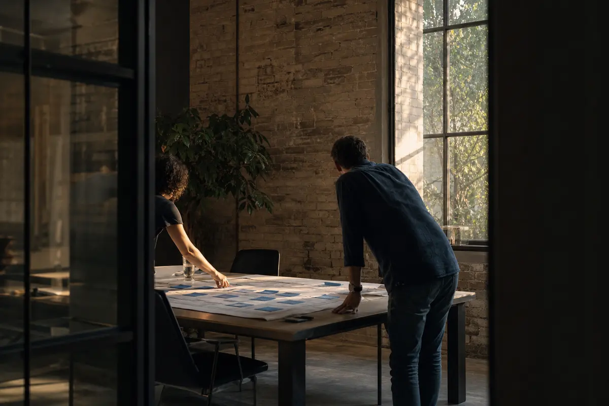 Editorial marketing planning scene for Legal News in Brushy Creek, Texas