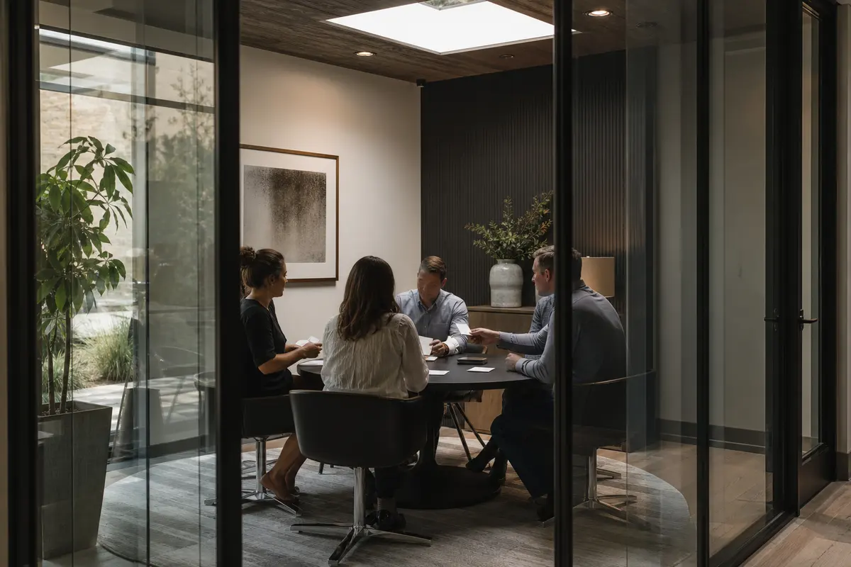 Editorial intake planning scene for AI Answering in Burleson, Texas