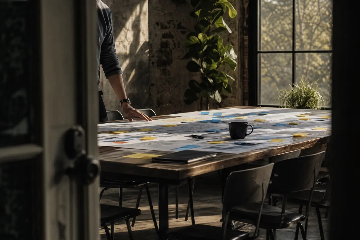 Editorial marketing planning scene for Legal News in Cedar Hill, Texas