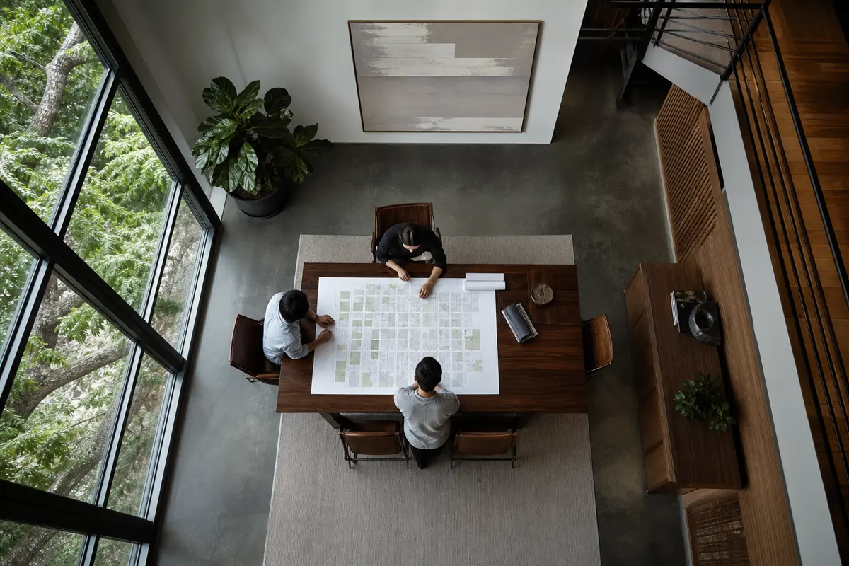 Editorial marketing planning scene for Dallas, Texas