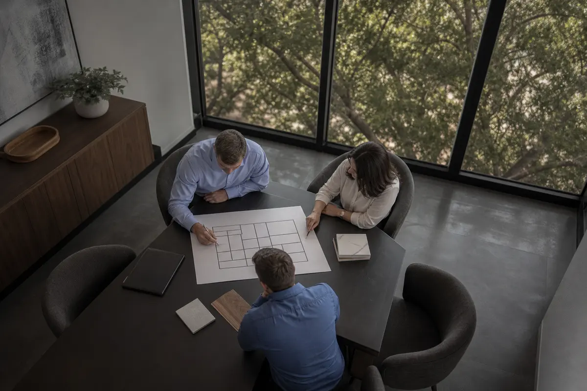 Editorial marketing planning scene for AI SEO in Del Rio, Texas