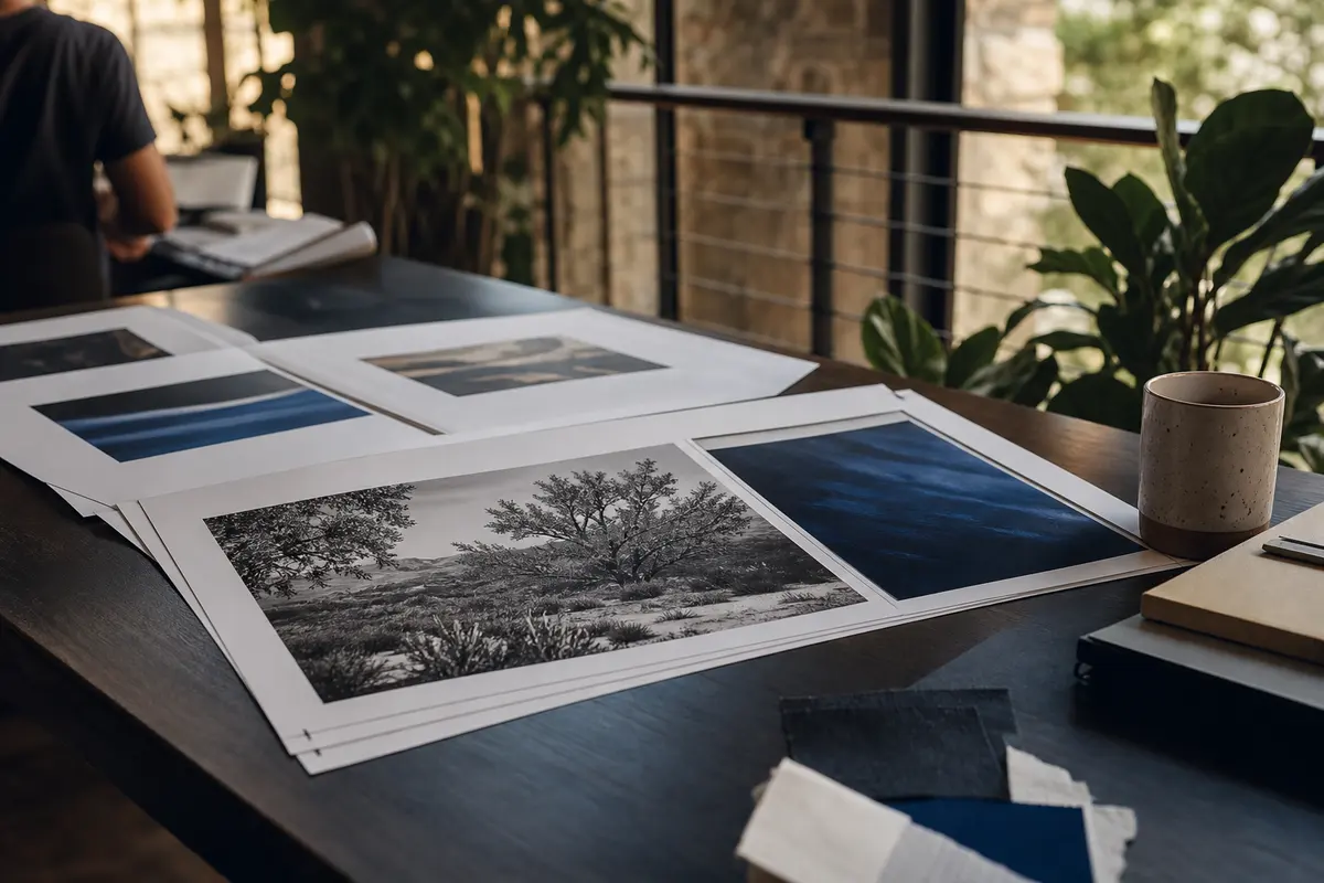 Editorial marketing planning scene for Dripping Springs, Texas