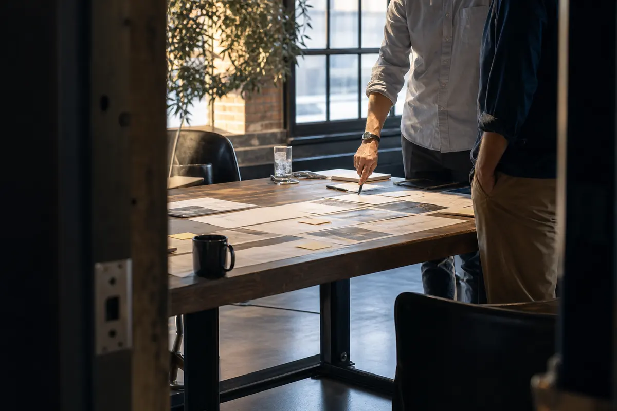 Editorial marketing planning scene for Dumas, Texas