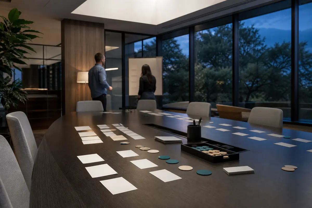 Editorial platform planning scene for Dedicated Hosting in Fort Worth, Texas
