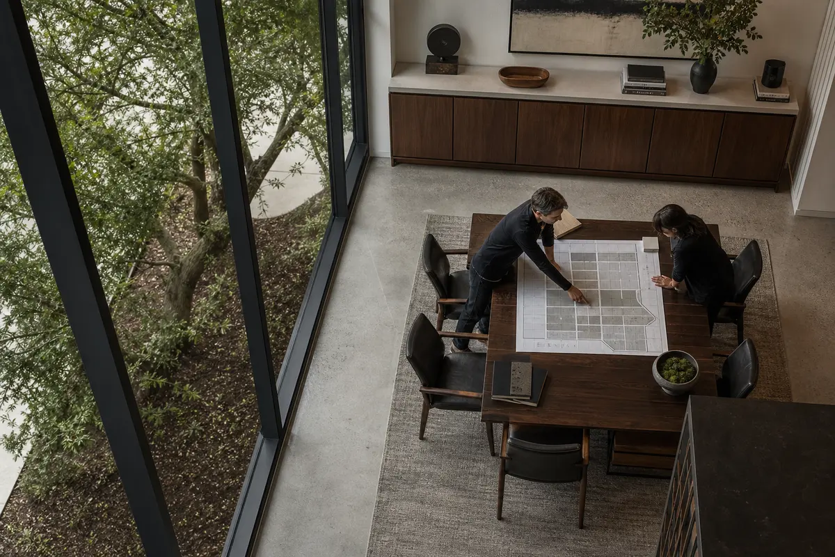 Editorial marketing planning scene for Georgetown, Texas