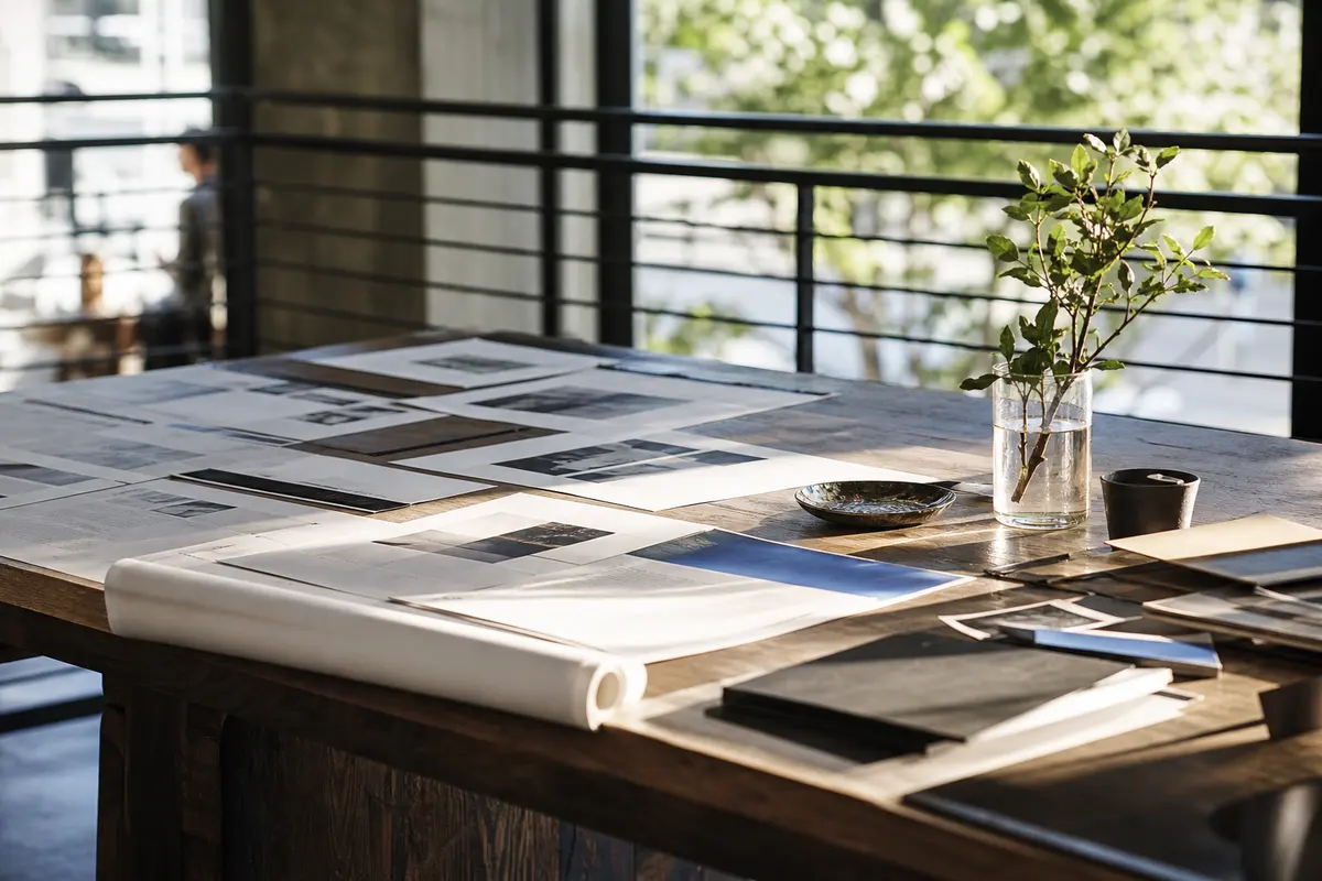 Editorial marketing planning scene for AI SEO in Heartland, Texas