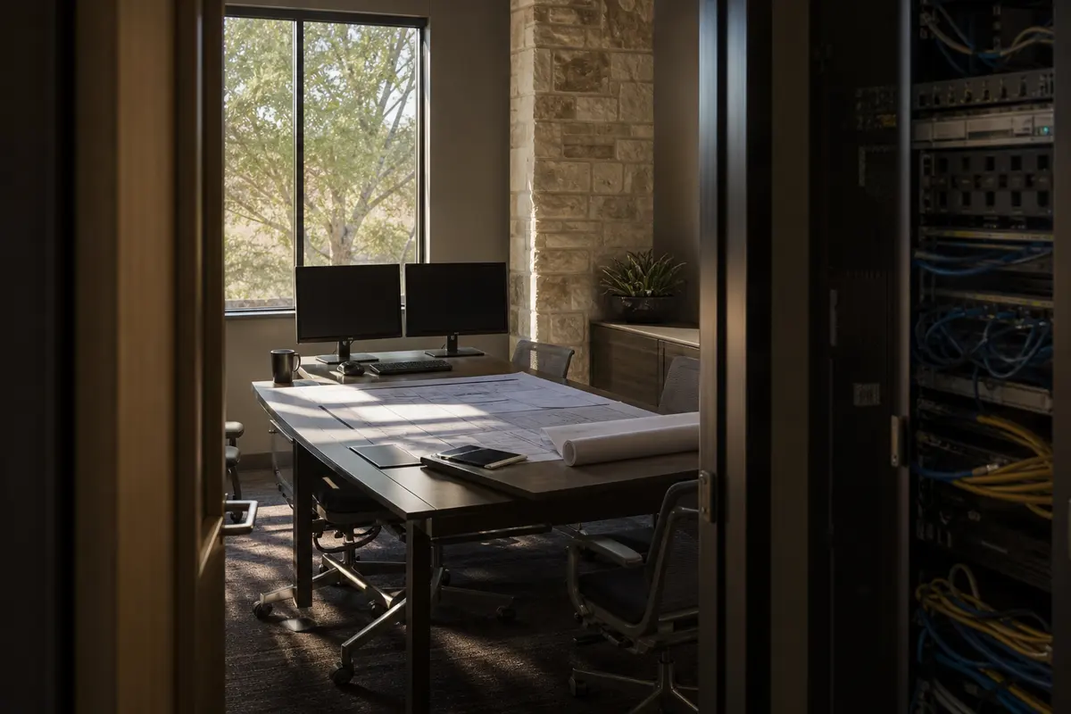 Editorial platform planning scene for Dedicated Hosting in Irving, Texas